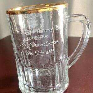 Royal Wedding 1981 Tudor Mug Gold Rim HRH Prince of Wales Lady Diana Spencer